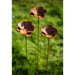 3er Set Gartenstecker Mohn Mohnblüte
